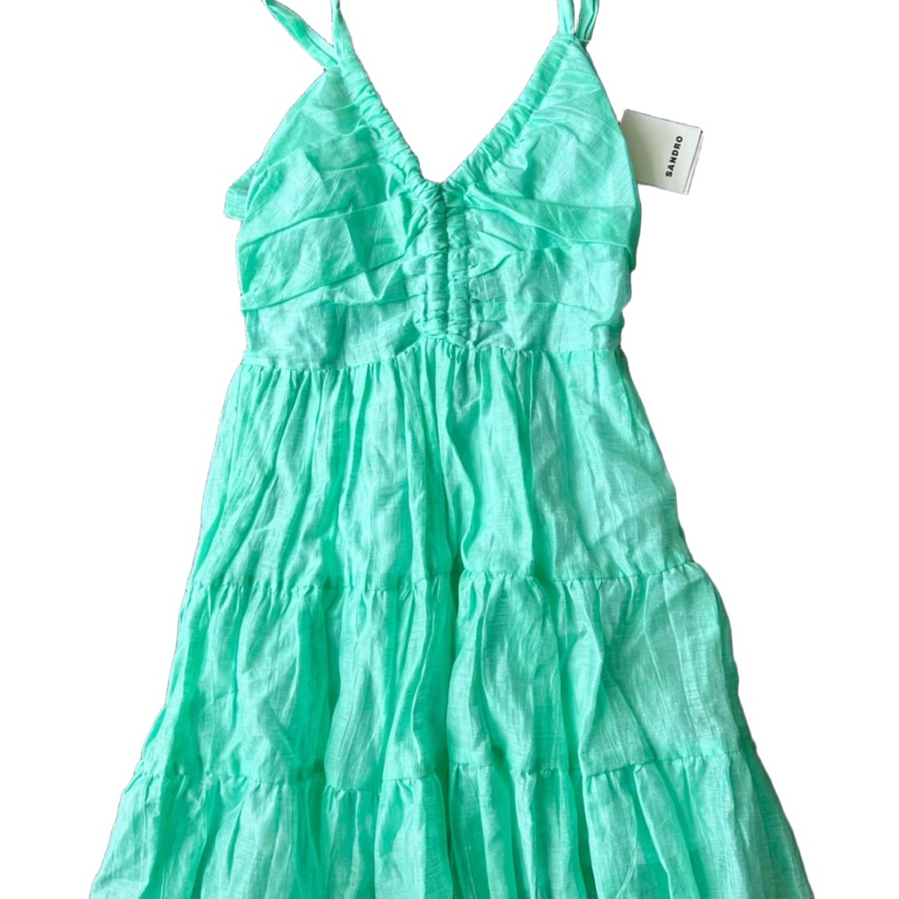 Elegant Mint Green Mini Dress